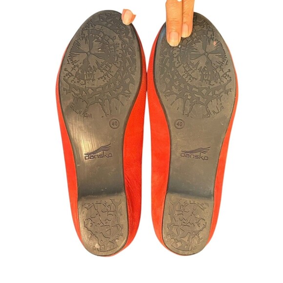 Dansko Womens Linette Red MilledNappa Clog -40 Mary Jane Hidden Heel - Picture 7 of 11